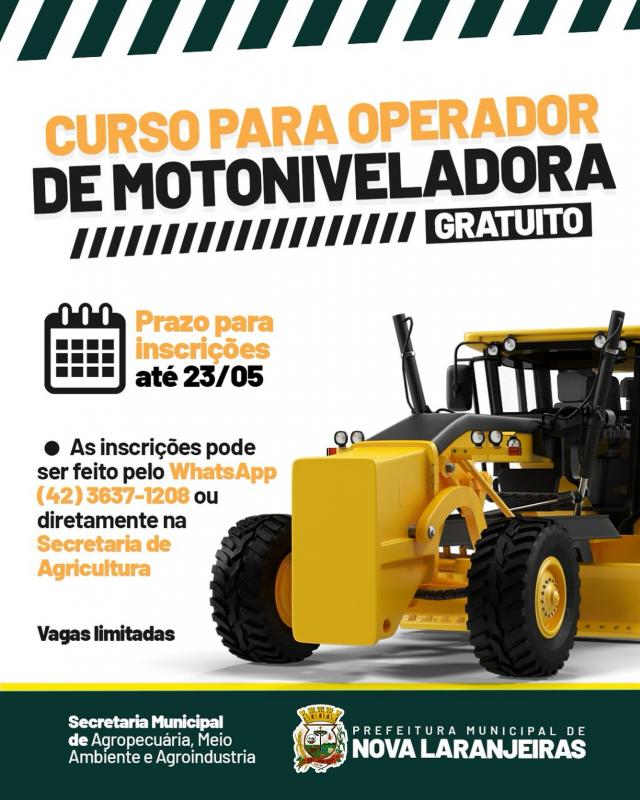 Curso Gratuito de Operador de Motoniveladora 